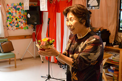 横川先生の準備中に、久我先生が、手作りの花束を見せてくださいました。