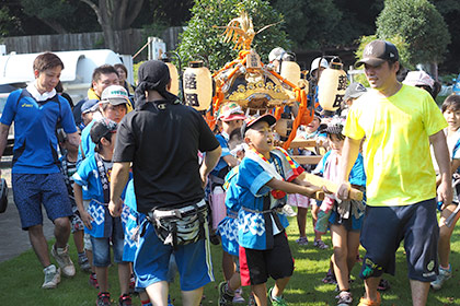 蕗田行政区の小学生たちが、『えがお』に夏のお祭りの雰囲気を運んできてくれました。