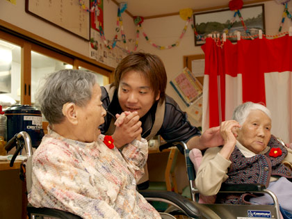 利用者様を気遣う